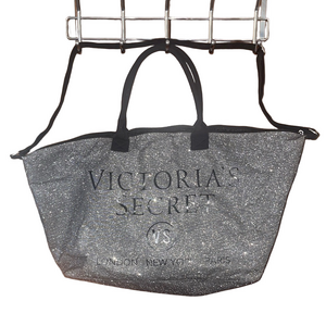 Victoria's Secret Sparkling Silver Glitter Tote